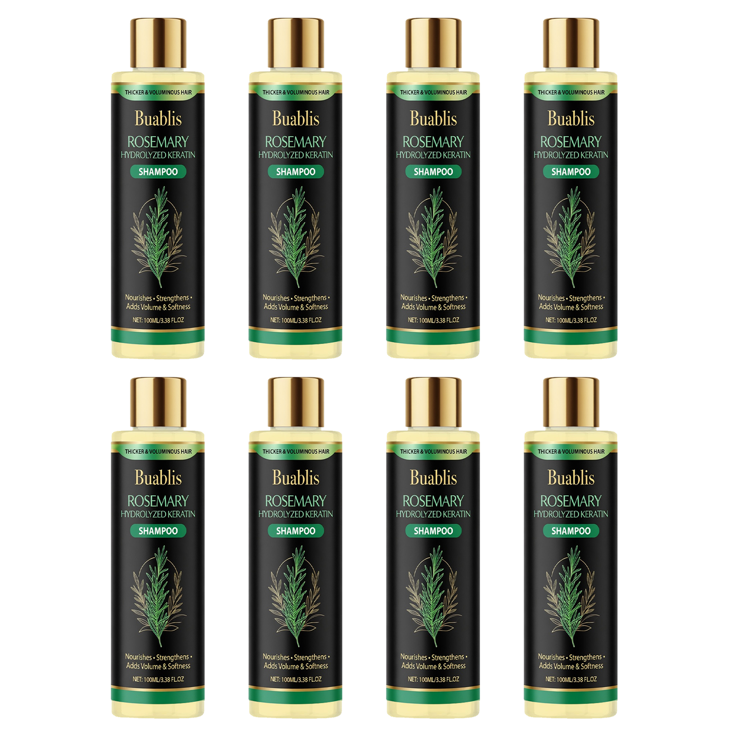 🌱 Buablis® Organic Rosemary Hair Growth Shampoo,Fast Hair Growth, Anti Hair Loss, Deep Damage Repair with Smoothing, Oil Control & Dandruff Care✅