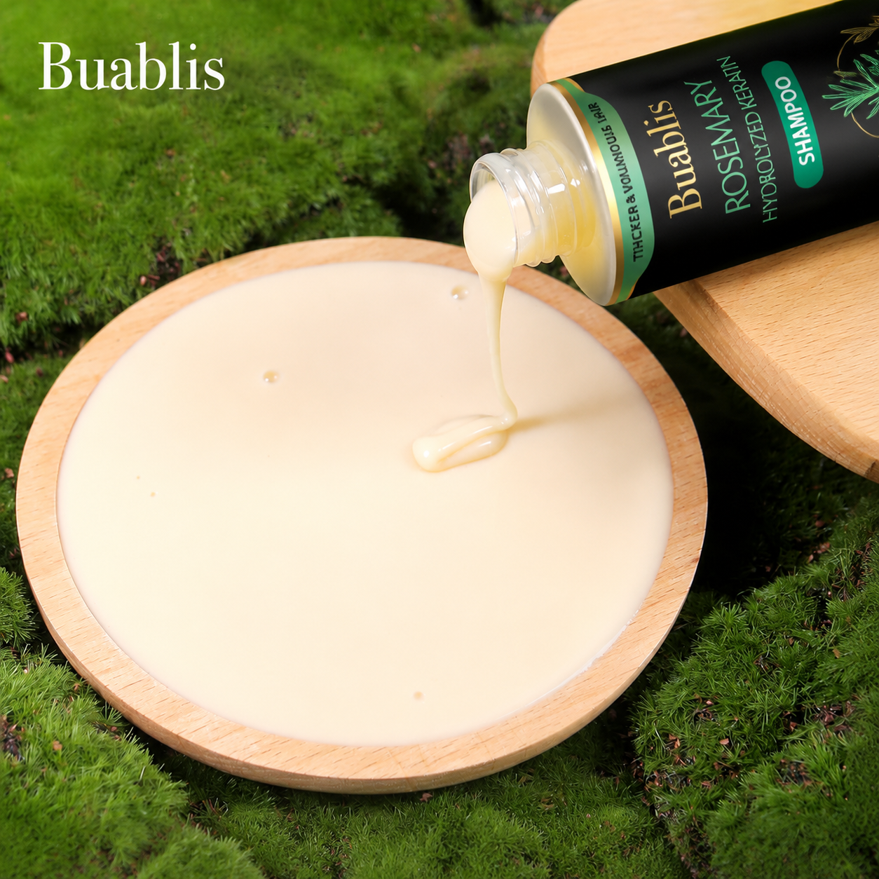 🌱 Buablis® Organic Rosemary Hair Growth Shampoo,Fast Hair Growth, Anti Hair Loss, Deep Damage Repair with Smoothing, Oil Control & Dandruff Care✅