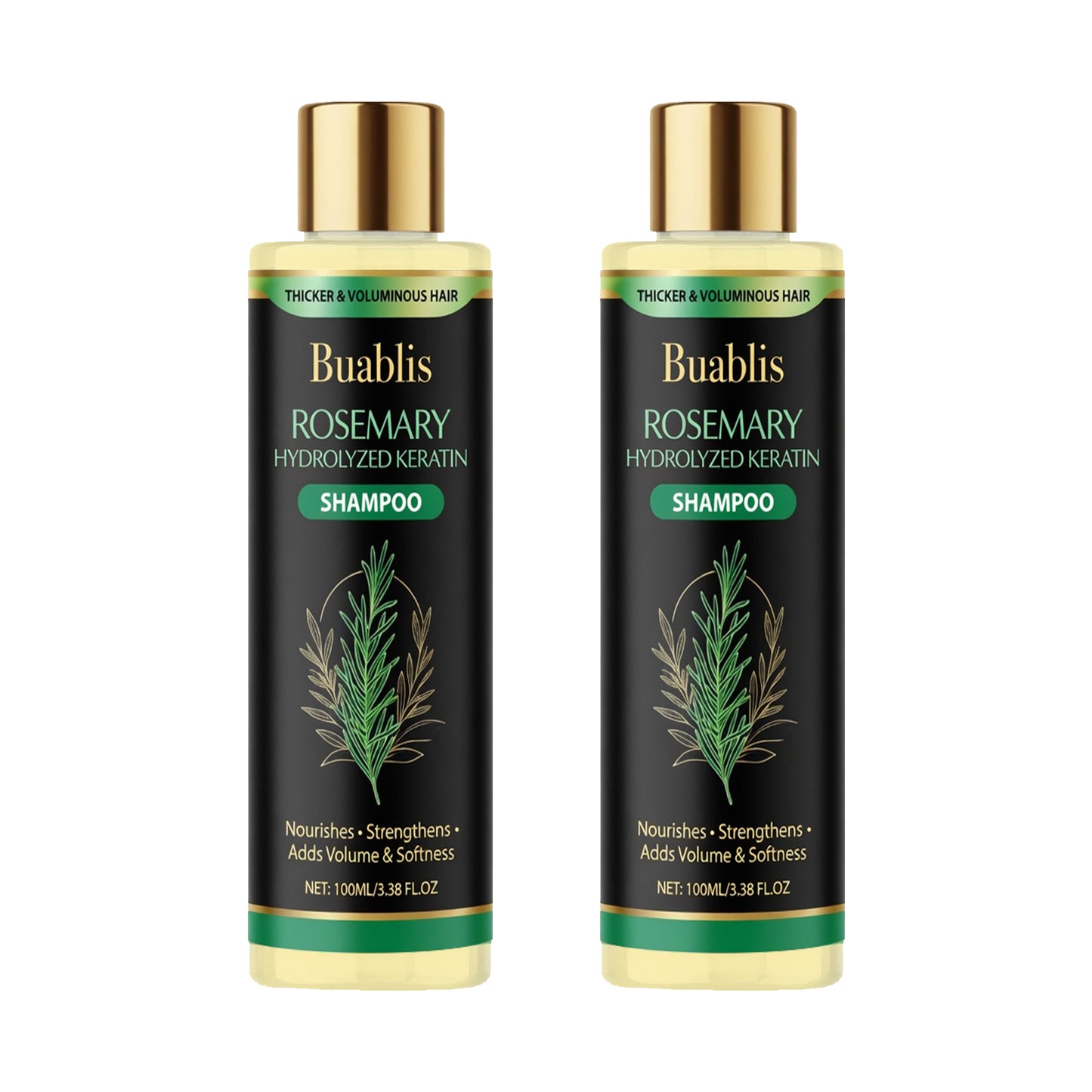 🌱 Buablis® Organic Rosemary Hair Growth Shampoo,Fast Hair Growth, Anti Hair Loss, Deep Damage Repair with Smoothing, Oil Control & Dandruff Care✅