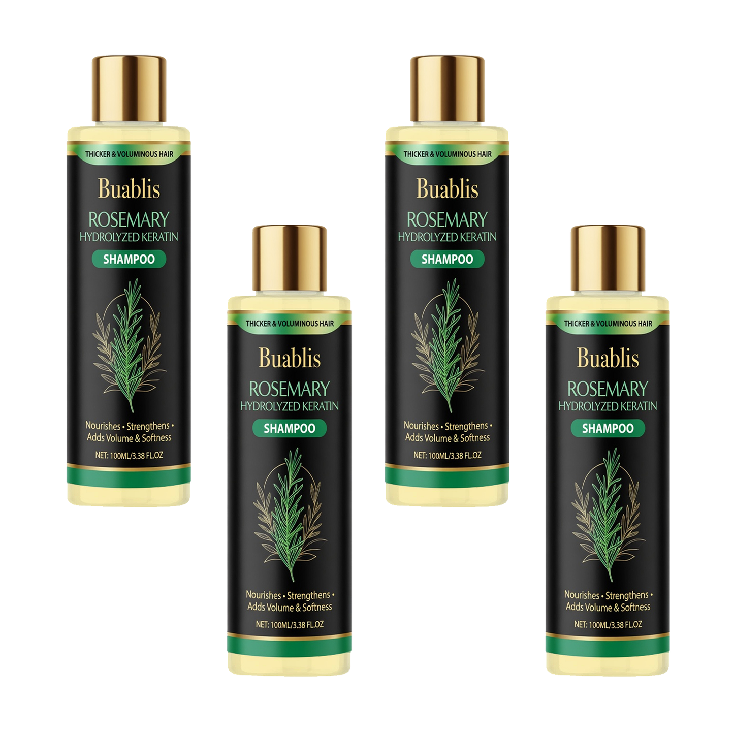 🌱 Buablis® Organic Rosemary Hair Growth Shampoo,Fast Hair Growth, Anti Hair Loss, Deep Damage Repair with Smoothing, Oil Control & Dandruff Care✅
