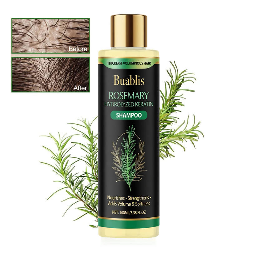 🌱 Buablis® Organic Rosemary Hair Growth Shampoo,Fast Hair Growth, Anti Hair Loss, Deep Damage Repair with Smoothing, Oil Control & Dandruff Care✅